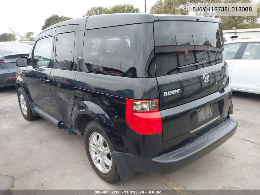 2008 Honda Element Ex VIN: 5J6YH18738L013008 Lot: 40732200