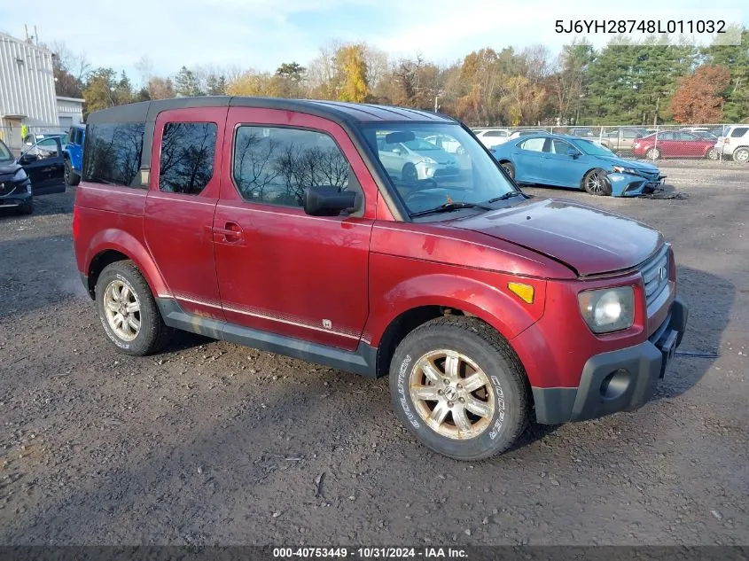 2008 Honda Element Ex VIN: 5J6YH28748L011032 Lot: 40753449