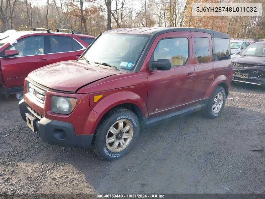 2008 Honda Element Ex VIN: 5J6YH28748L011032 Lot: 40753449