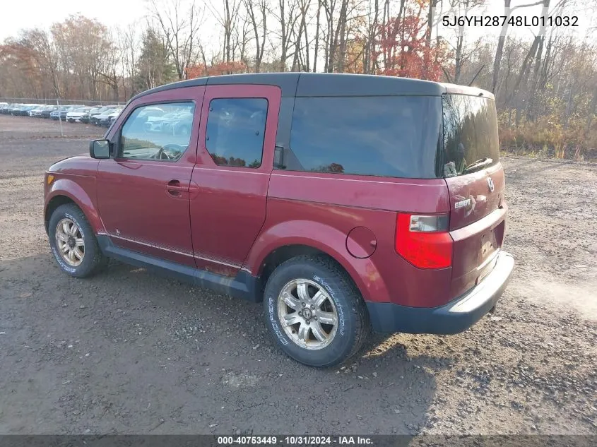 2008 Honda Element Ex VIN: 5J6YH28748L011032 Lot: 40753449