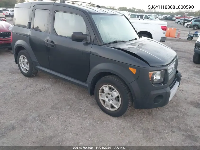 2008 Honda Element Lx VIN: 5J6YH18368L000590 Lot: 40764860