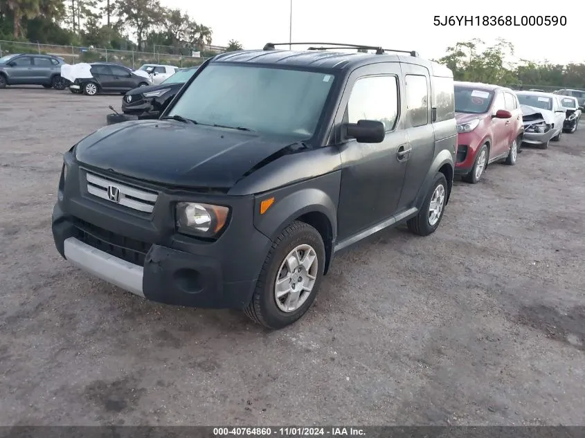 2008 Honda Element Lx VIN: 5J6YH18368L000590 Lot: 40764860