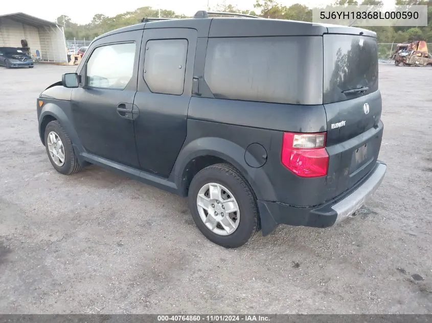 2008 Honda Element Lx VIN: 5J6YH18368L000590 Lot: 40764860