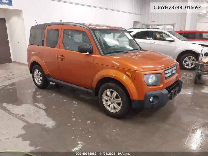 2008 Honda Element Ex VIN: 5J6YH28748L015694 Lot: 40764862