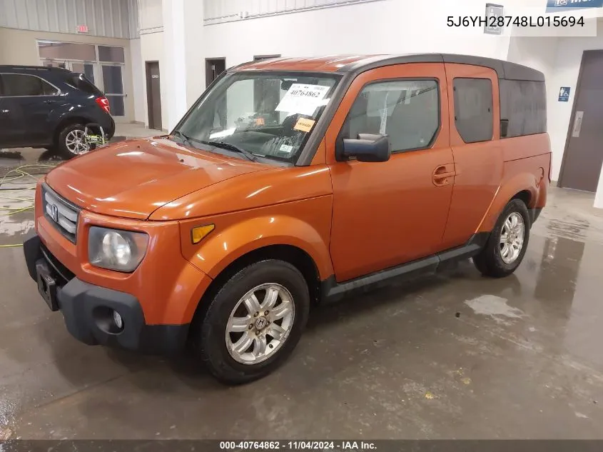 2008 Honda Element Ex VIN: 5J6YH28748L015694 Lot: 40764862