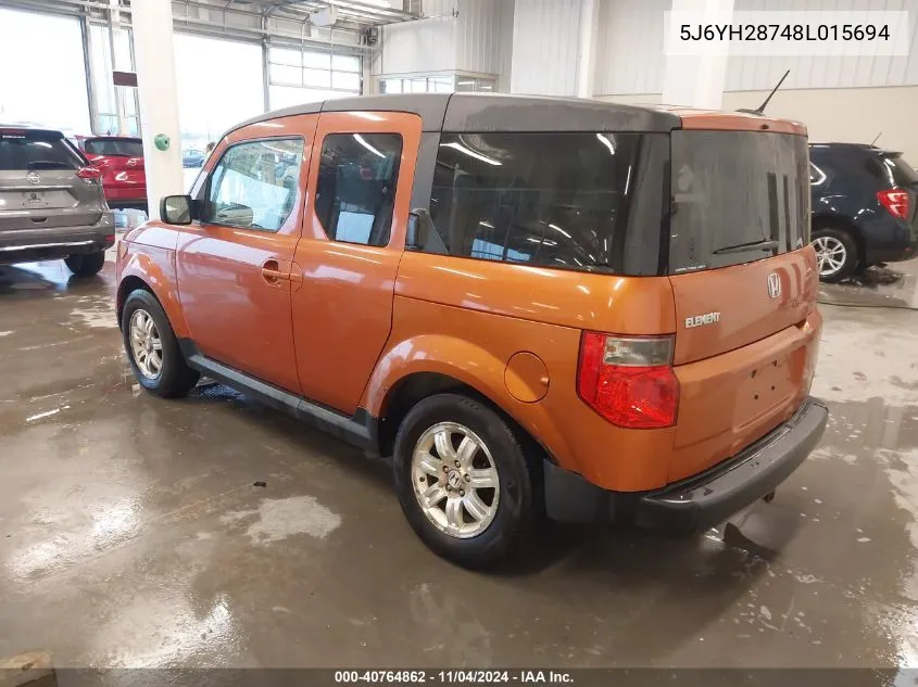 2008 Honda Element Ex VIN: 5J6YH28748L015694 Lot: 40764862