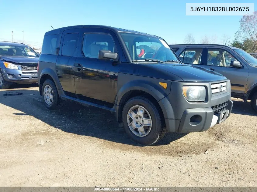 2008 Honda Element Lx VIN: 5J6YH18328L002675 Lot: 40800564