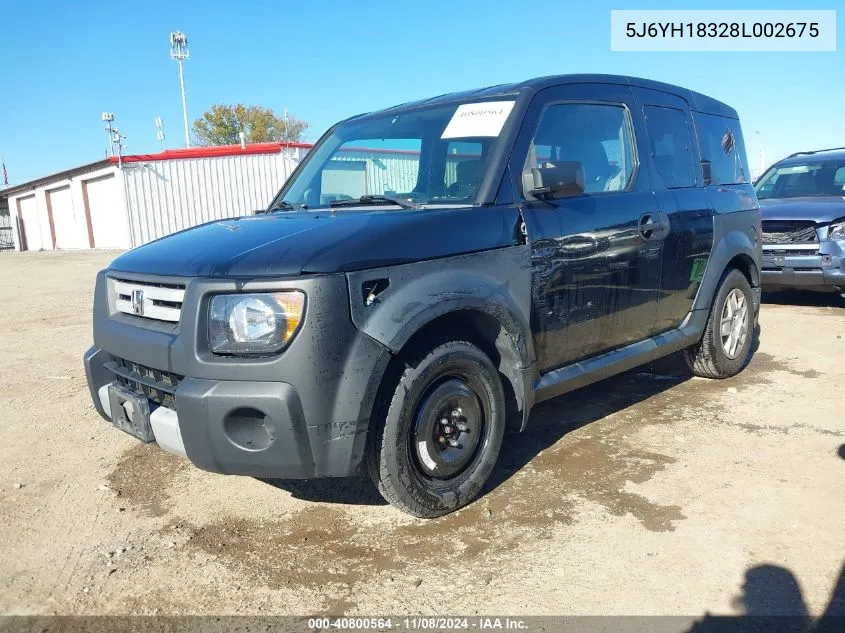 2008 Honda Element Lx VIN: 5J6YH18328L002675 Lot: 40800564