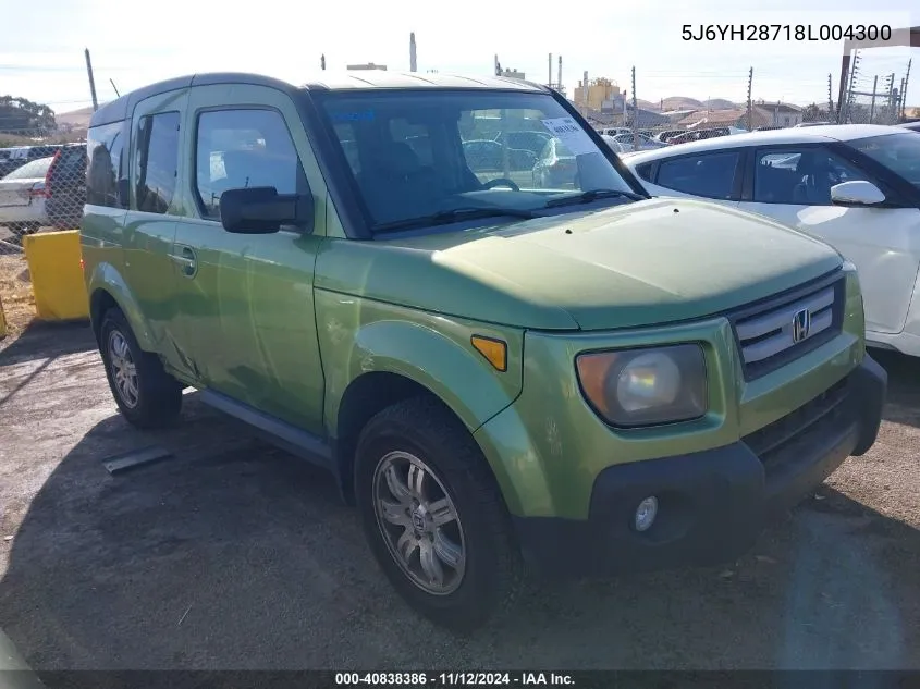 2008 Honda Element Ex VIN: 5J6YH28718L004300 Lot: 40838386