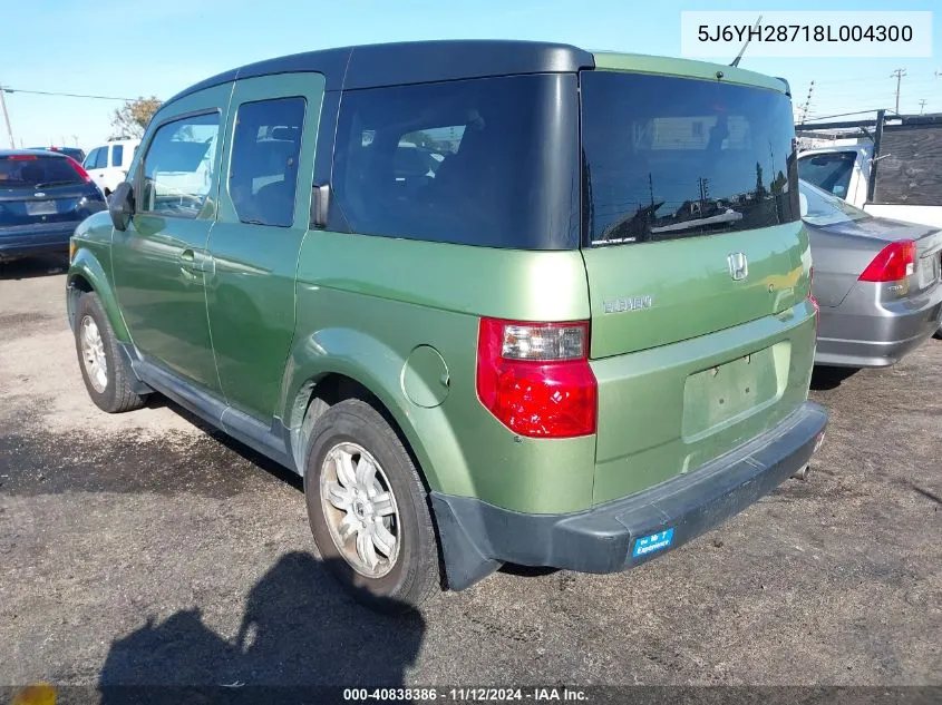 2008 Honda Element Ex VIN: 5J6YH28718L004300 Lot: 40838386