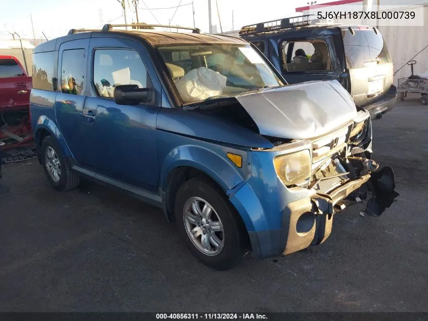 5J6YH187X8L000739 2008 Honda Element Ex