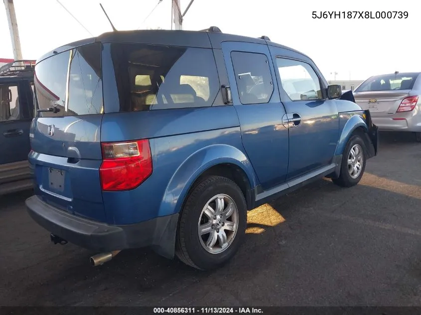 5J6YH187X8L000739 2008 Honda Element Ex