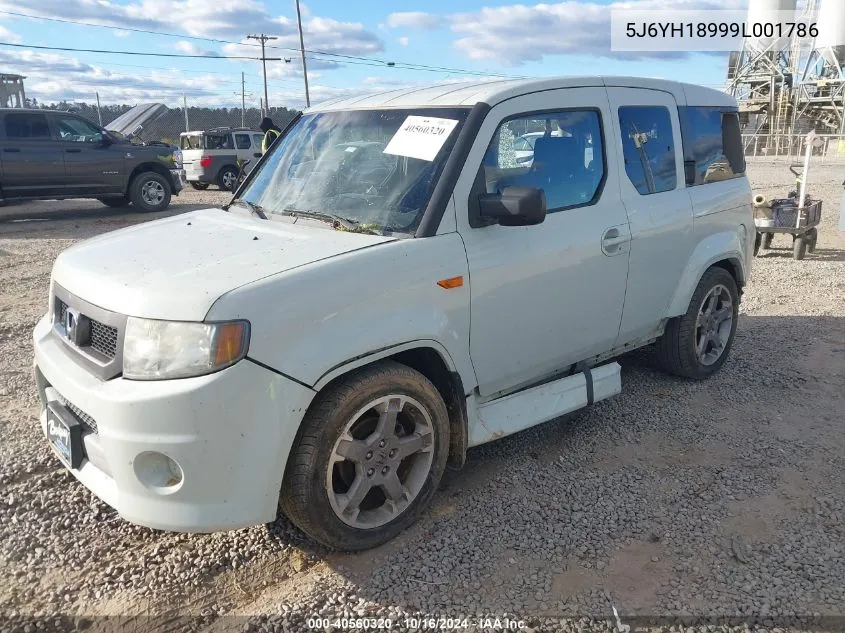 2009 Honda Element Sc VIN: 5J6YH18999L001786 Lot: 40560320