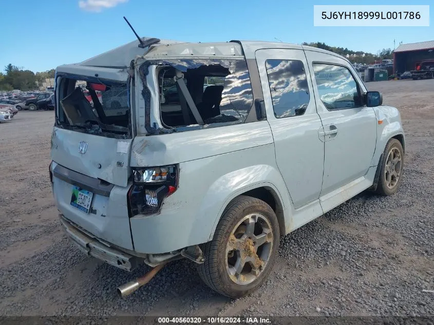 2009 Honda Element Sc VIN: 5J6YH18999L001786 Lot: 40560320