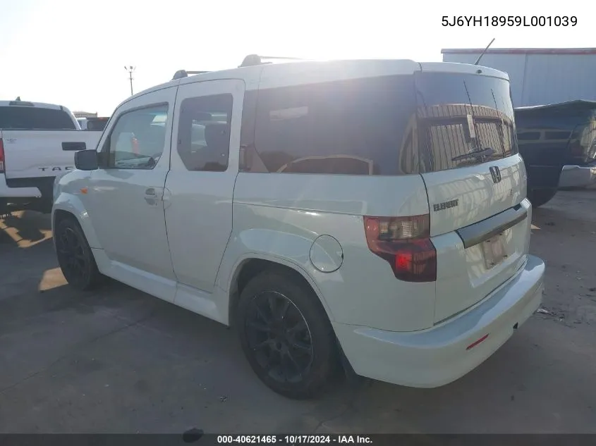 2009 Honda Element Sc VIN: 5J6YH18959L001039 Lot: 40621465