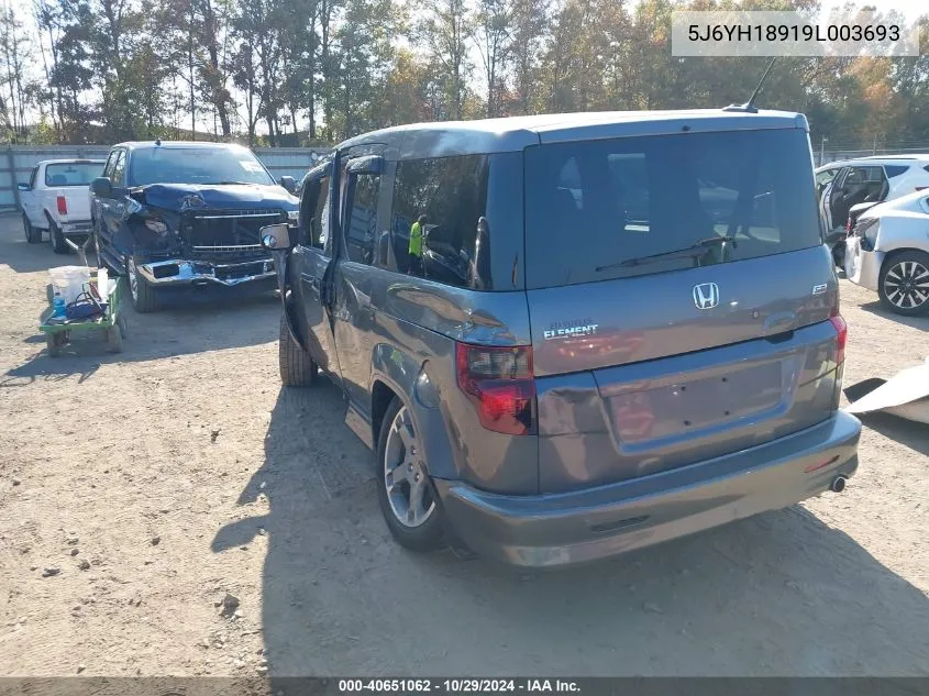 2009 Honda Element Sc VIN: 5J6YH18919L003693 Lot: 40651062