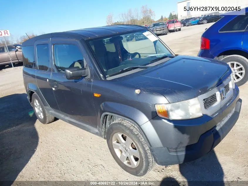 2009 Honda Element Ex VIN: 5J6YH287X9L002045 Lot: 40692122