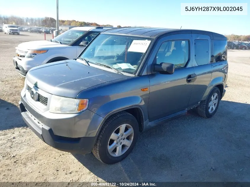 2009 Honda Element Ex VIN: 5J6YH287X9L002045 Lot: 40692122