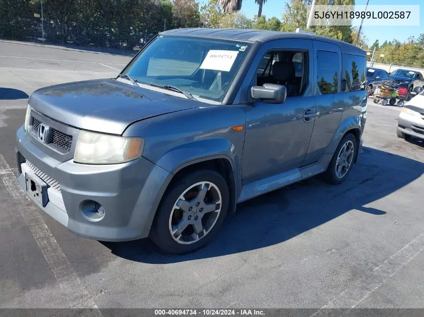 2009 Honda Element Sc VIN: 5J6YH18989L002587 Lot: 40694734