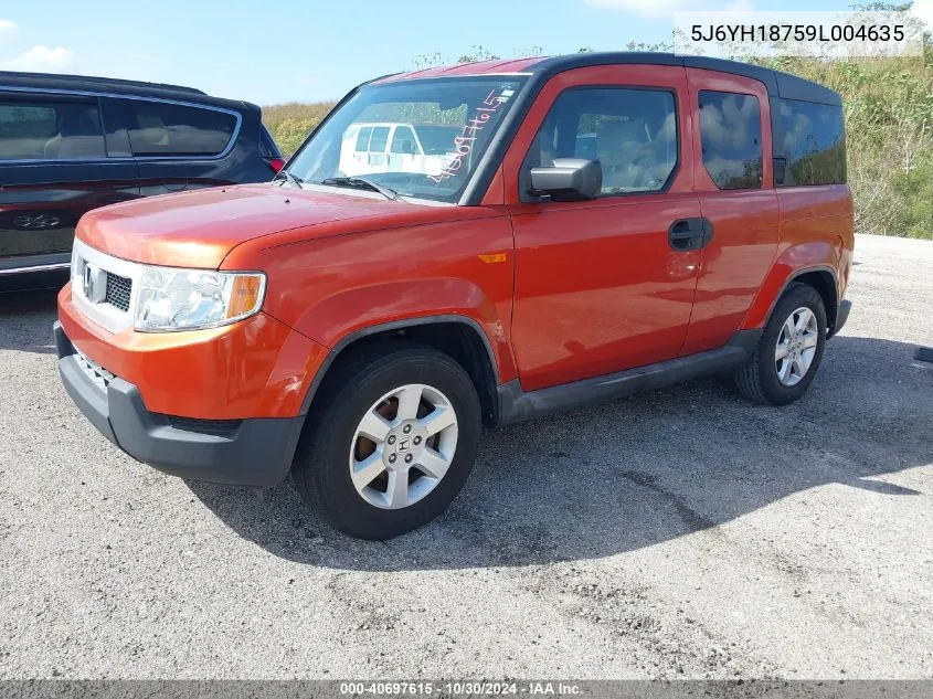 2009 Honda Element Ex VIN: 5J6YH18759L004635 Lot: 40697615