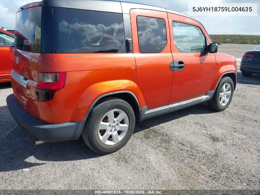 2009 Honda Element Ex VIN: 5J6YH18759L004635 Lot: 40697615