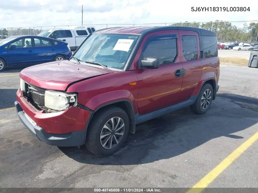 2009 Honda Element Lx VIN: 5J6YH18319L003804 Lot: 40745808