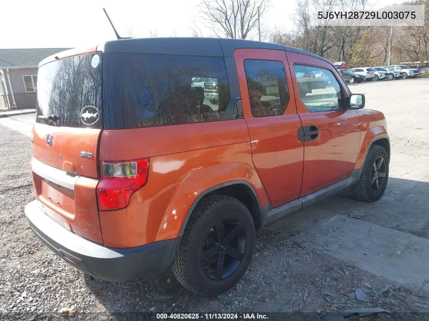 2009 Honda Element Ex VIN: 5J6YH28729L003075 Lot: 40820625