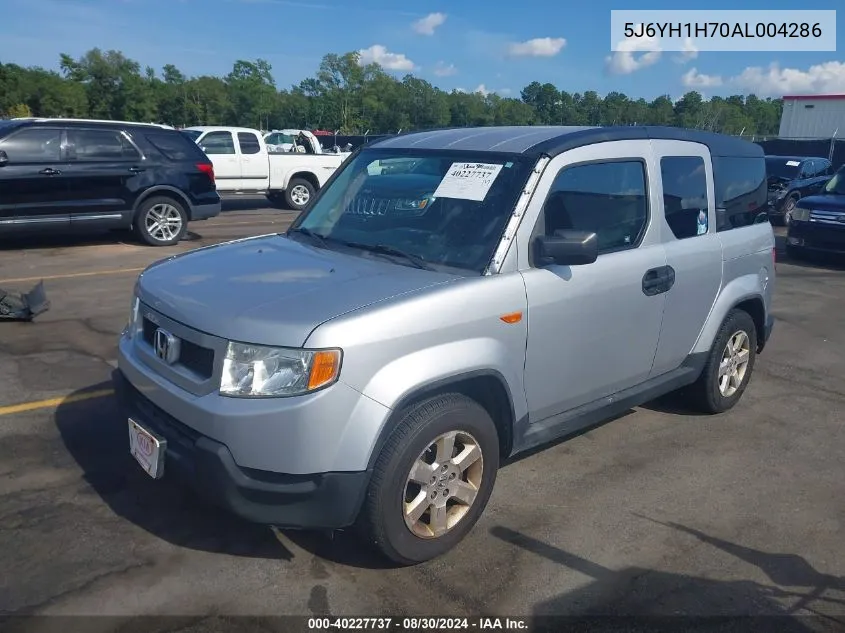 5J6YH1H70AL004286 2010 Honda Element Ex