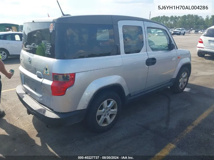 5J6YH1H70AL004286 2010 Honda Element Ex