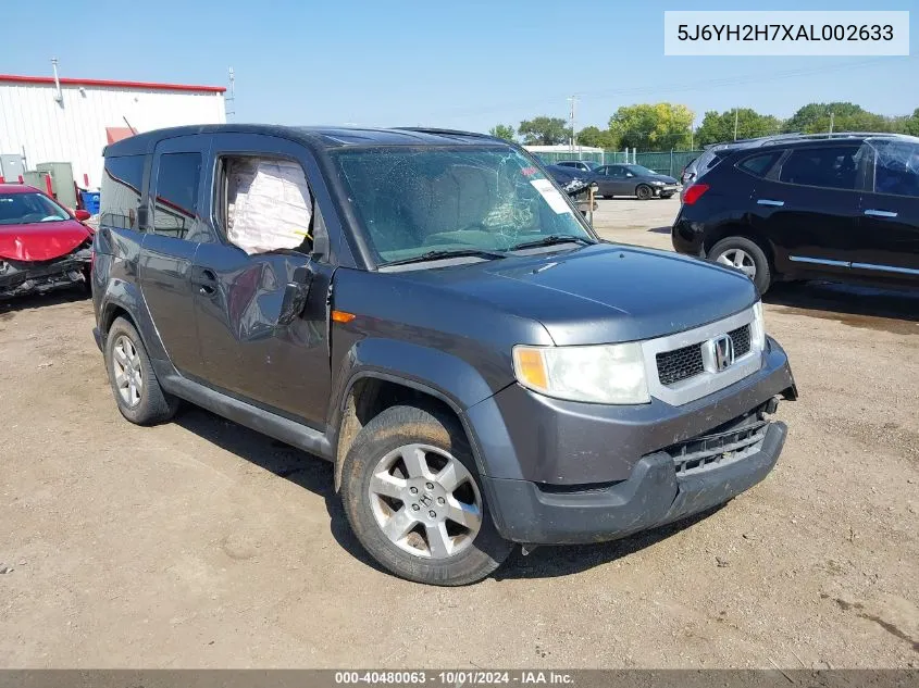 2010 Honda Element Ex VIN: 5J6YH2H7XAL002633 Lot: 40480063