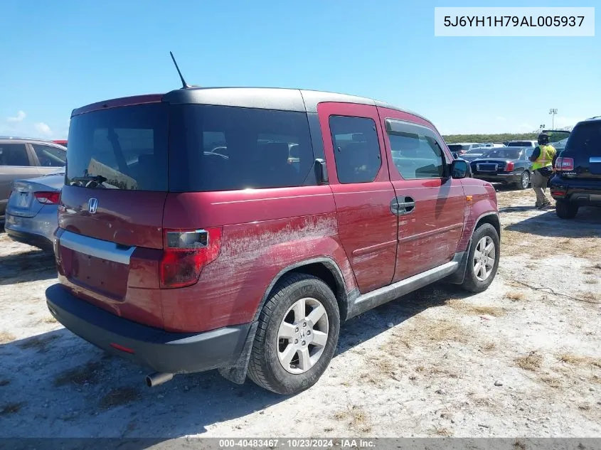 2010 Honda Element Ex VIN: 5J6YH1H79AL005937 Lot: 40483467