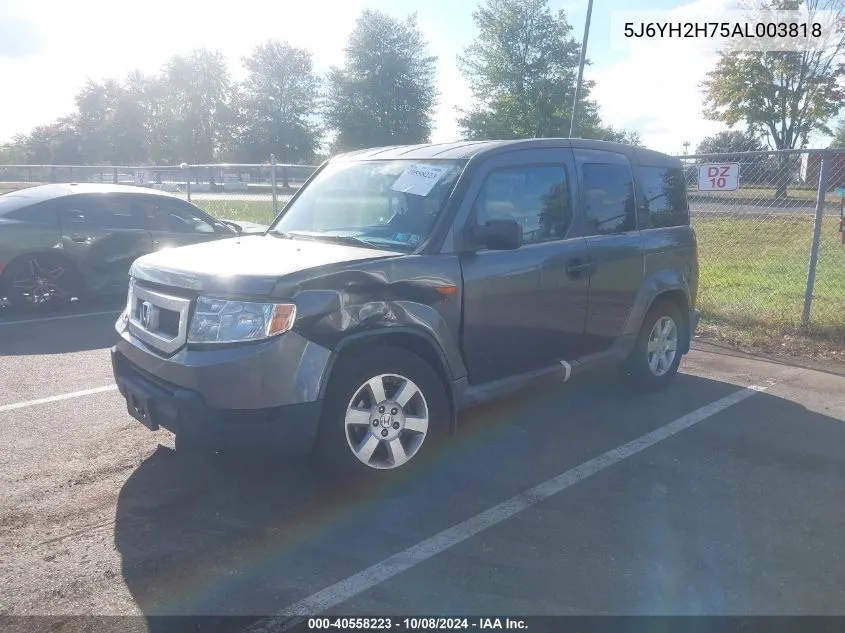 2010 Honda Element Ex VIN: 5J6YH2H75AL003818 Lot: 40558223