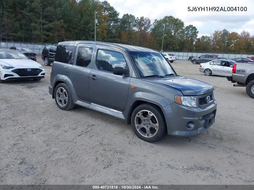 2010 Honda Element Sc VIN: 5J6YH1H92AL004100 Lot: 40721818