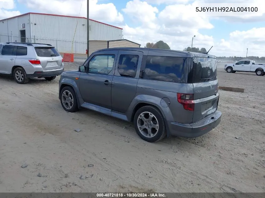 2010 Honda Element Sc VIN: 5J6YH1H92AL004100 Lot: 40721818