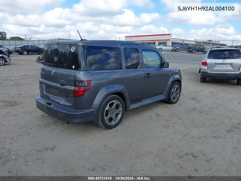 2010 Honda Element Sc VIN: 5J6YH1H92AL004100 Lot: 40721818