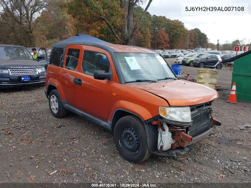 2010 Honda Element Lx VIN: 5J6YH2H39AL007108 Lot: 40735361