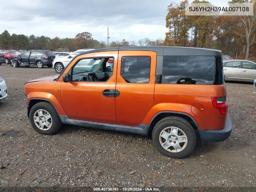 2010 Honda Element Lx VIN: 5J6YH2H39AL007108 Lot: 40735361