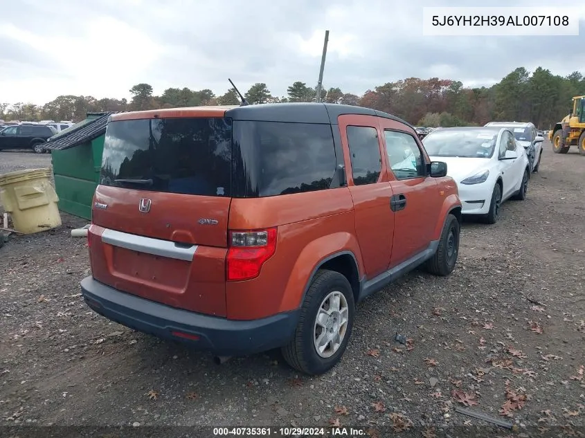 2010 Honda Element Lx VIN: 5J6YH2H39AL007108 Lot: 40735361