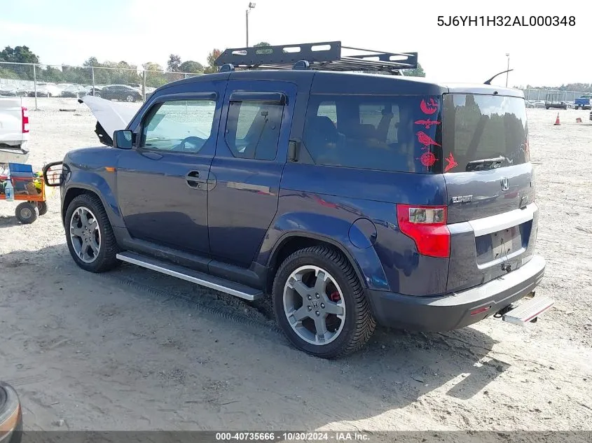 5J6YH1H32AL000348 2010 Honda Element Lx