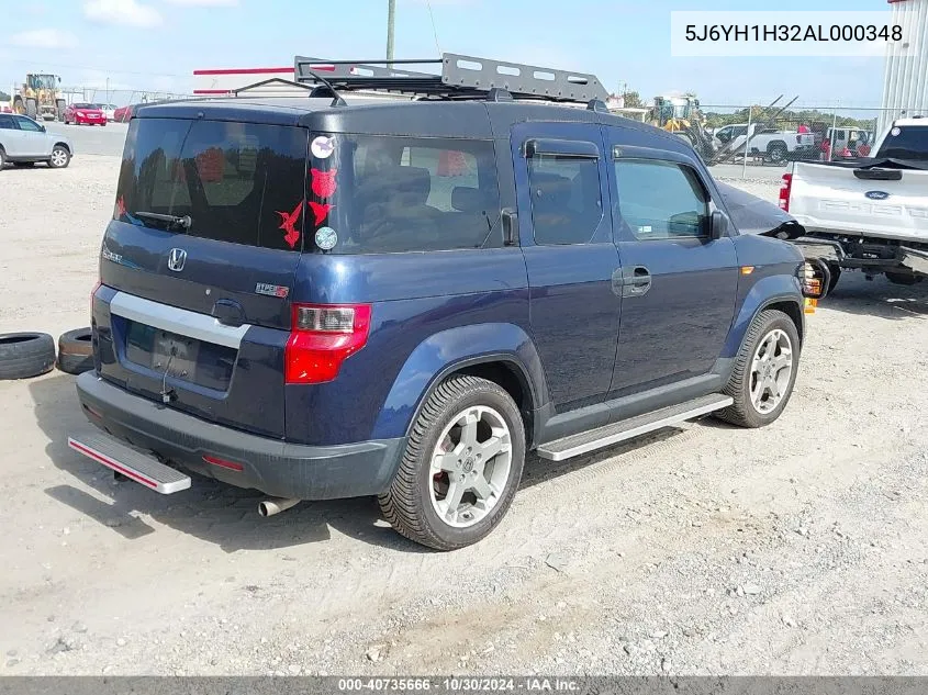 5J6YH1H32AL000348 2010 Honda Element Lx