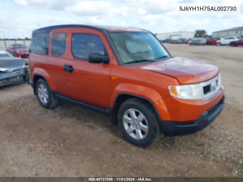 5J6YH1H75AL002730 2010 Honda Element Ex