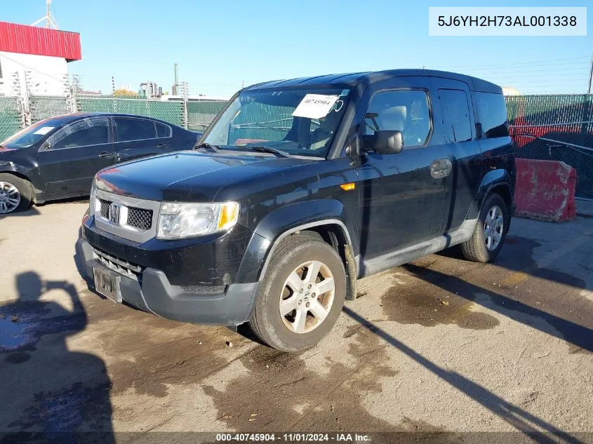 2010 Honda Element Ex VIN: 5J6YH2H73AL001338 Lot: 40745904