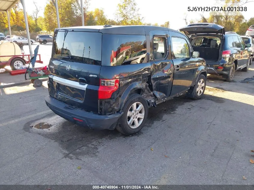 2010 Honda Element Ex VIN: 5J6YH2H73AL001338 Lot: 40745904