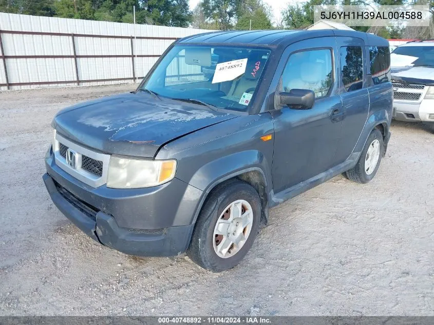 2010 Honda Element Lx VIN: 5J6YH1H39AL004588 Lot: 40748892