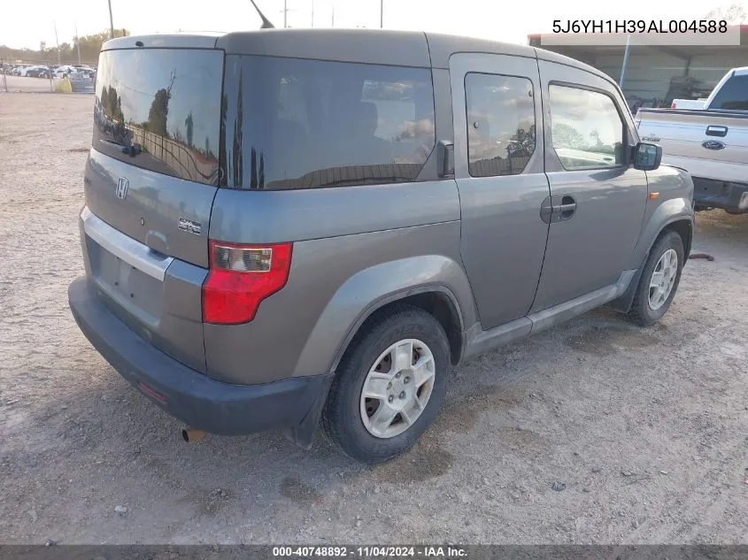 2010 Honda Element Lx VIN: 5J6YH1H39AL004588 Lot: 40748892