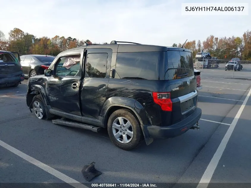 2010 Honda Element Ex VIN: 5J6YH1H74AL006137 Lot: 40758641