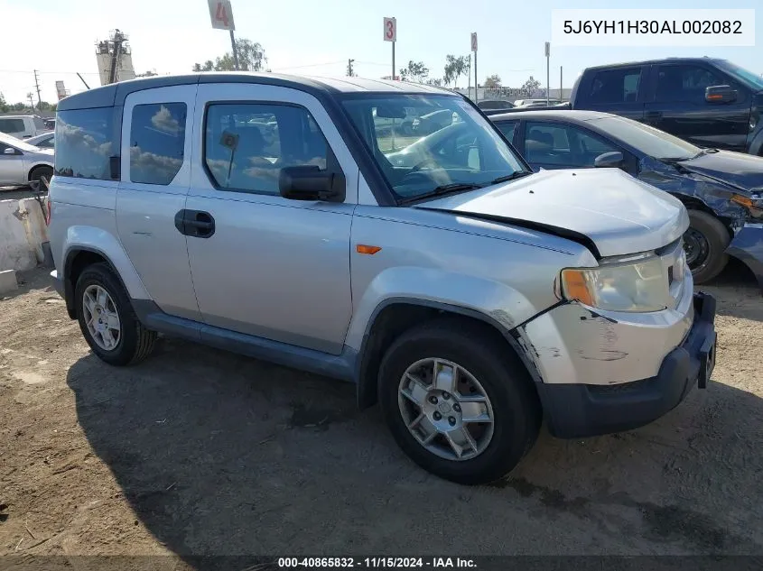 2010 Honda Element Lx VIN: 5J6YH1H30AL002082 Lot: 40865832