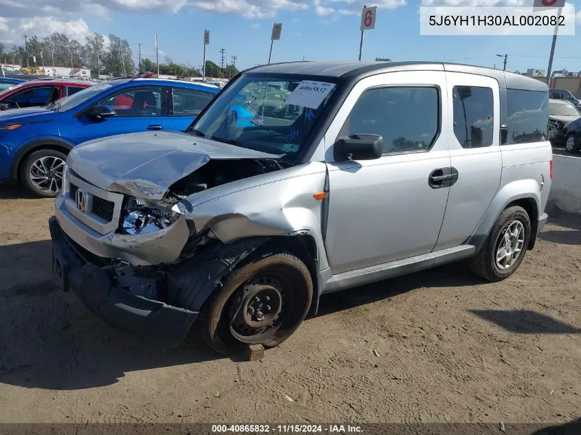 2010 Honda Element Lx VIN: 5J6YH1H30AL002082 Lot: 40865832