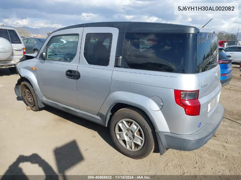 2010 Honda Element Lx VIN: 5J6YH1H30AL002082 Lot: 40865832