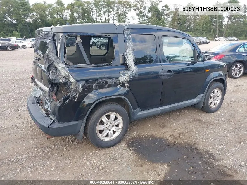 2011 Honda Element Lx VIN: 5J6YH1H38BL000033 Lot: 40268641